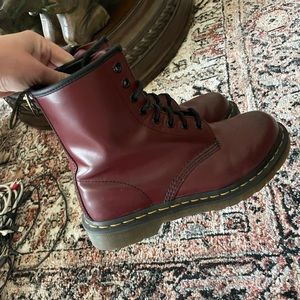 Maroon Doc Marten Boots